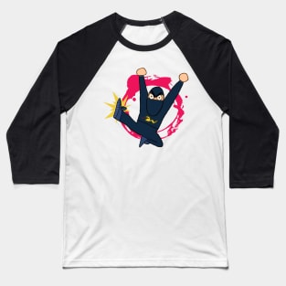 Ninja Brian Kick Baseball T-Shirt